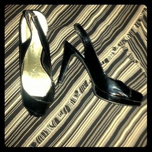 Jessica Simpson patent peep toes