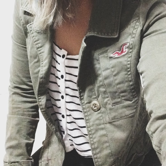 HOLLISTER//Olive Green Jacket