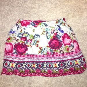 Forever 21 floral/tribal skirt