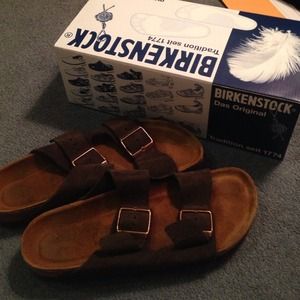Mocha Birkenstocks Soft  Foot Bed