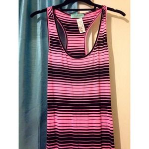 Black and pink striped maxi dress (NWT!)