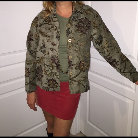Coldwater Creek Jackets & Blazers - "Tapestry" jacket. Olive.