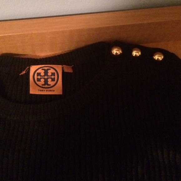 Tory Burch black ripped sweater - Picture 2 of 2