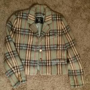 40% OFF EVERYTHING!!!  Burberry Green Plaid Blazer