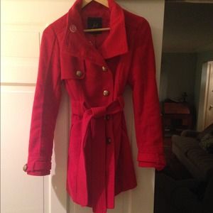 Red Pea Coat