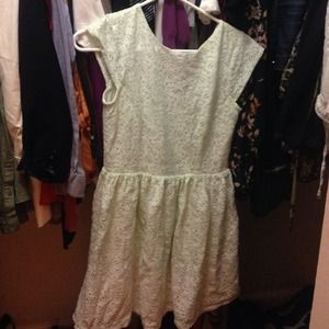 Mint green Eyelet ombré dress