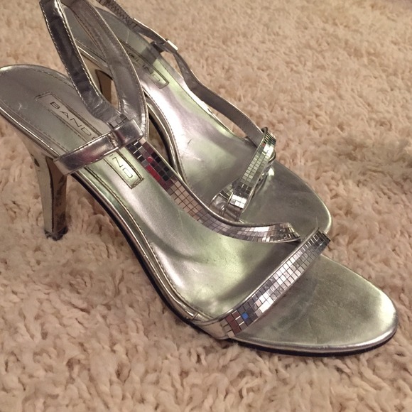 Silver sparkle heels