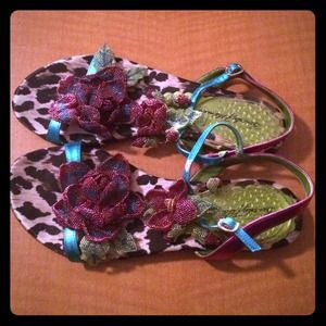 Beverly Feldman embellished beaded sandals