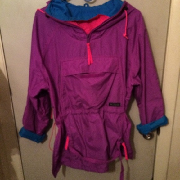 Neon Columbia rain jacket !