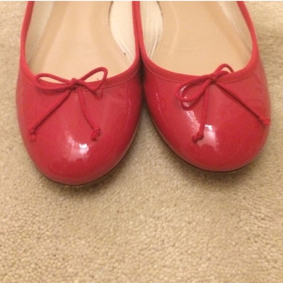 Authentic J.Crew patent leather red flats