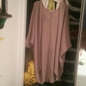 Taupe/Tan Open Knit Cardigan