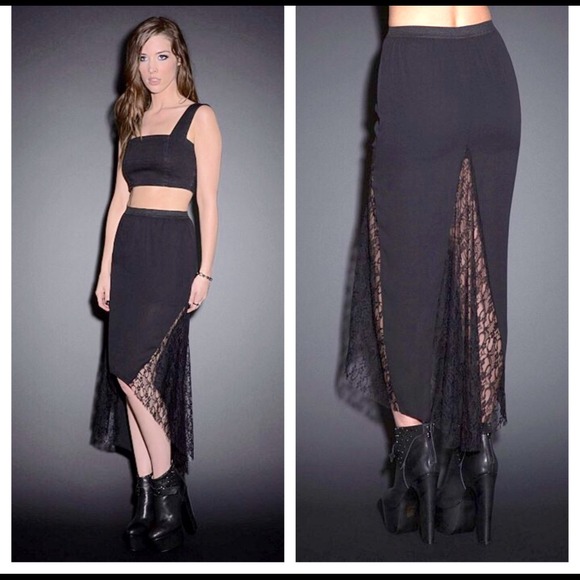 Blackheart Dresses & Skirts - Sexy Goth high low Lace Skirt
