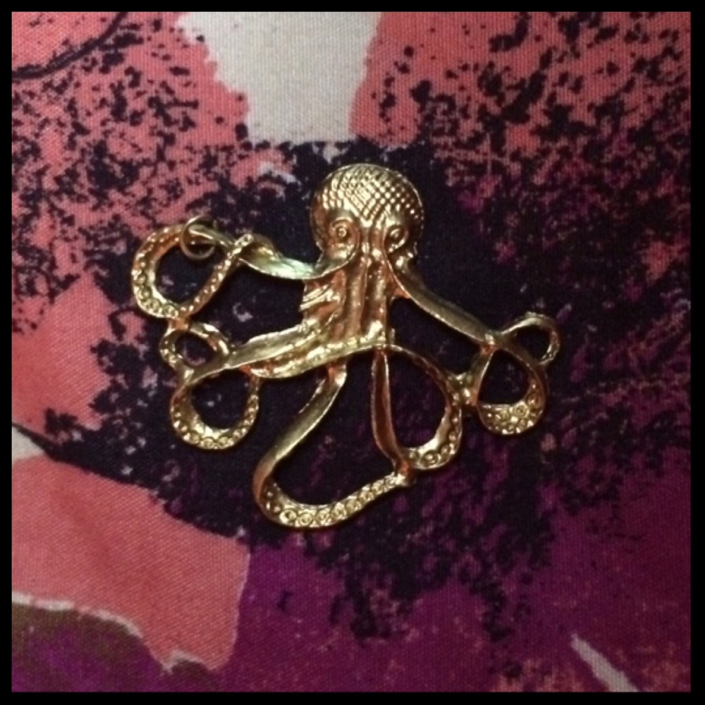Gold Octopus Charm