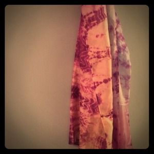 Silk tie die shawl