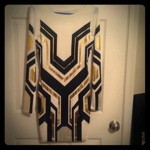 Arden B black/gold/white dress & Cole Haan bundle