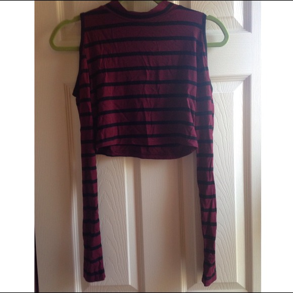 SOLD A striped forever21 mock turtle neck Size MED