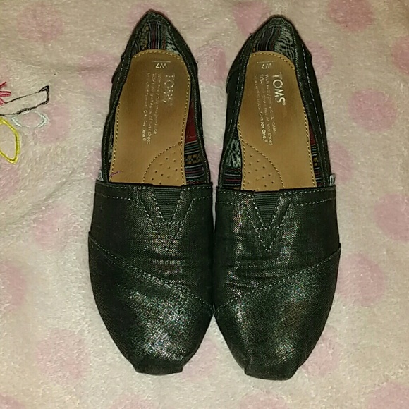 Silver sparkly Toms