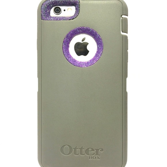 iPhone 6 Otterbox defender purple glitter case - Picture 3 of 3