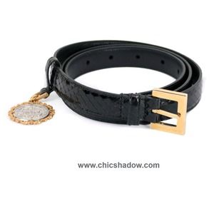 Dolce & Gabbana Sicily Leather Gold Buckle Belt