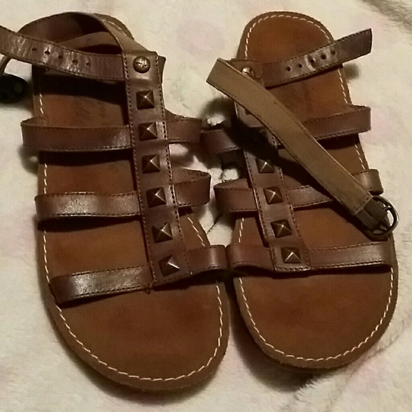 Brown gladiator sandals