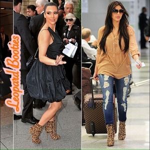 Leopard Print Bootie Heels