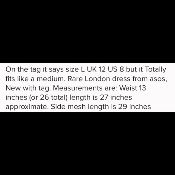 Rare London ASOS dress - NWT! - Picture 4 of 4