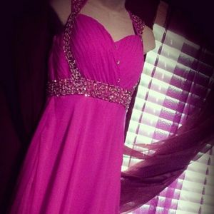 Pink chiffon dress corset back bundle w/boys tuex