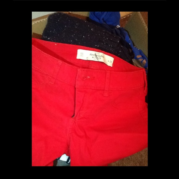 Red abrecombie pants