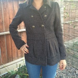 Black & Pink Dot Coat