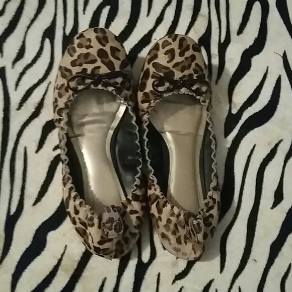 Leapord Print Flats Size 10