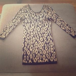 Black and gold leopard sweater