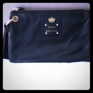 Juicy Couture Black leather Wristlet Clutch
