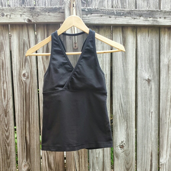 ❌SOLD❌Lululemon Black Deep V Tank w/mesh back.