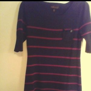 Take Out black and hot pink sweater dress