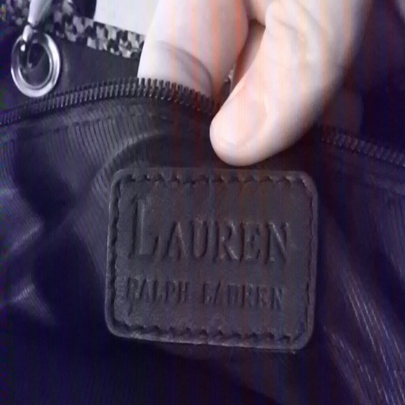 Lauren by ralph lauren black and houndstooth bag - Picture 2 of 3