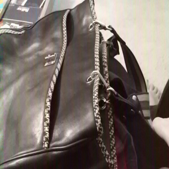 Lauren by ralph lauren black and houndstooth bag - Picture 3 of 3