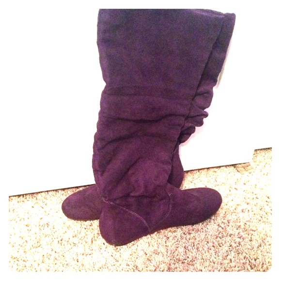 Soda Boots - purple tall boots, comfortable