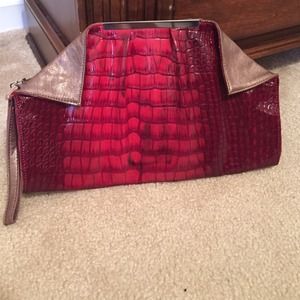 Red and gold clutch