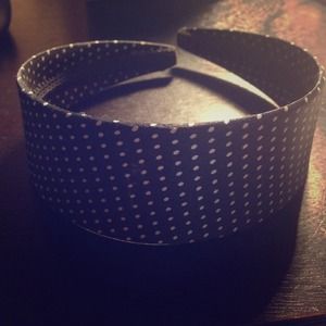 Black and white poka dot head band