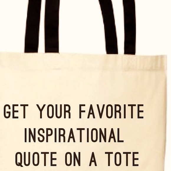 New! Custom made typography tote bags!