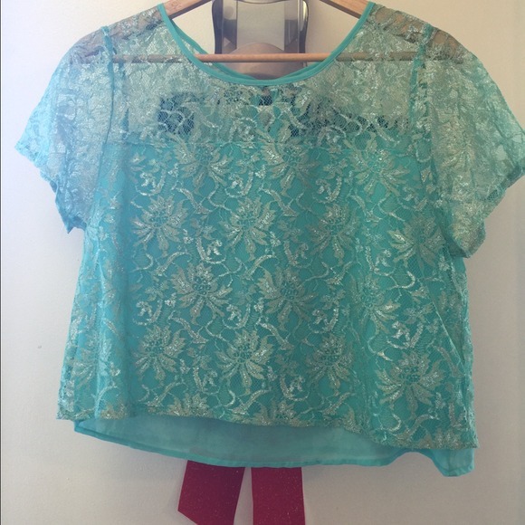Mint crop top