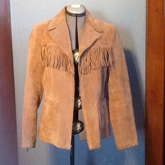 Suede jacket with fringe