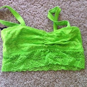 NWT. Lime green bandeau sz medium