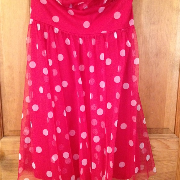 Red Dress with Polka Dots - Picture 1 of 3