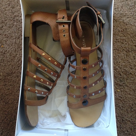 Nine West gladiator sandals, leather.