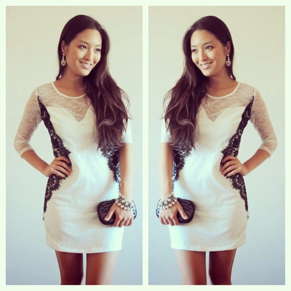 Dresses & Skirts - Sexy LWD with black lace side accent ☺️