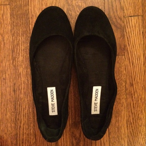 Black Suede Ballet Flats