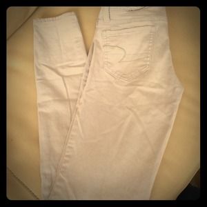 Gray American eagle skinny jeans
