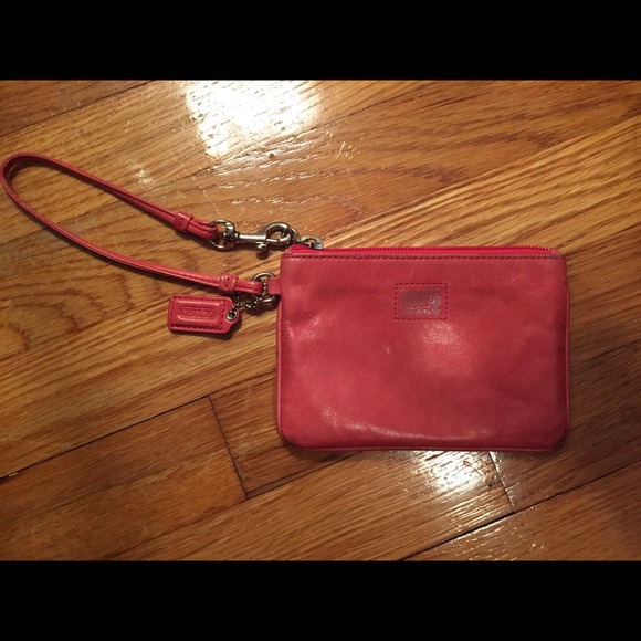 Coach Clutches & Wallets - Peach leather coach wristlet