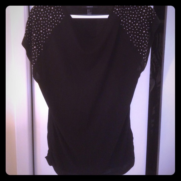 SOLD!! Black studded tee